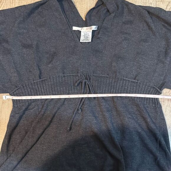 Max studio gray cotton blend babydoll short/ blouse size small - Picture 4 of 6